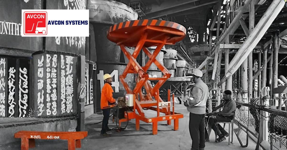 Scissor Lift in Steel Manufacturing